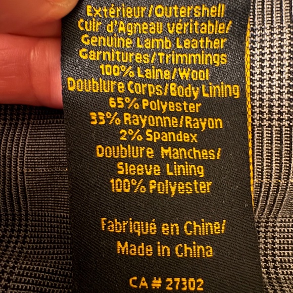 Mackage Lamb Leather Shawl Collar Jacket Size Medium - Picture 10 of 10